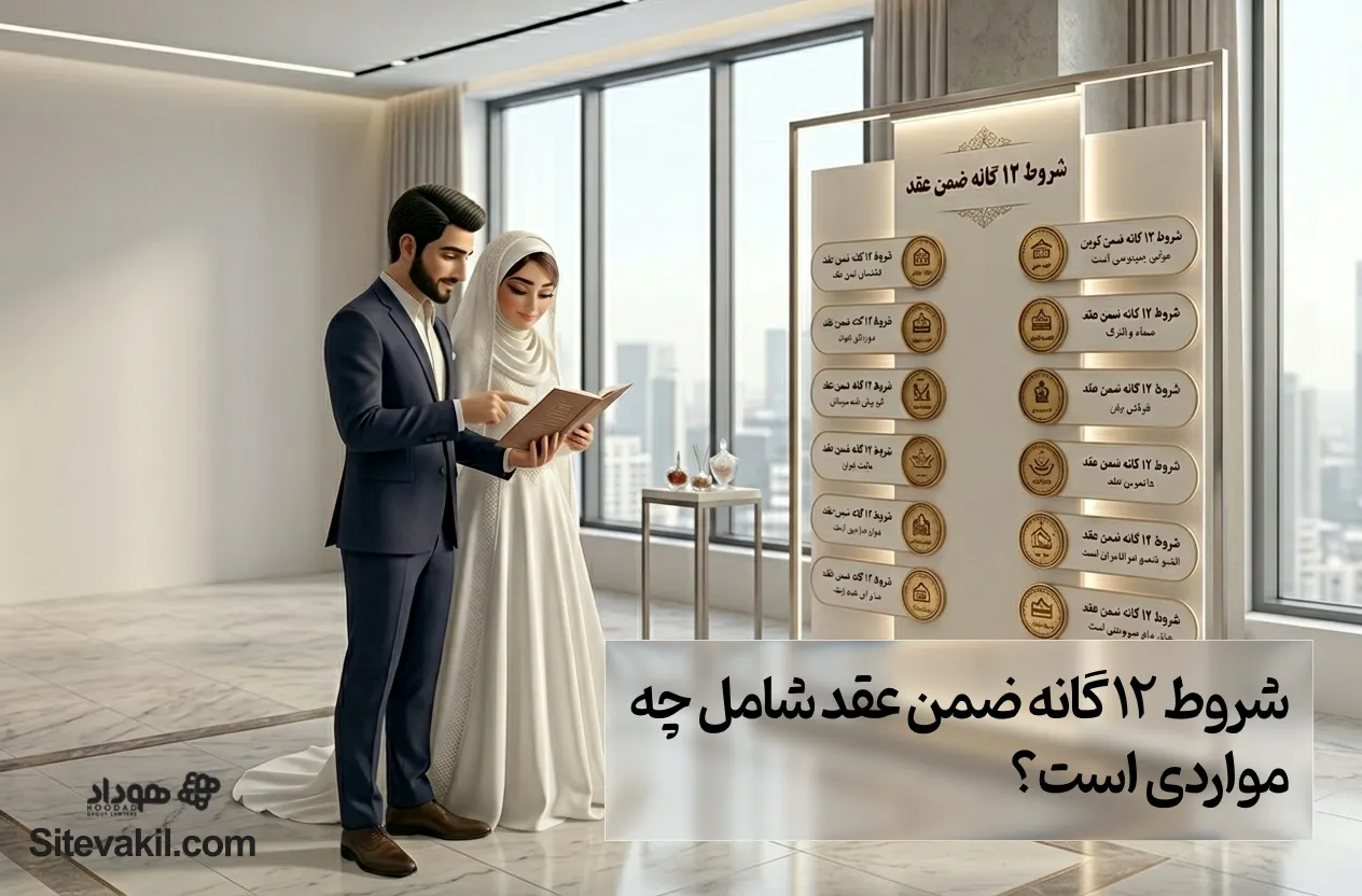 شروط ۱۲ گانه ضمن عقد شامل چه مواردی است؟