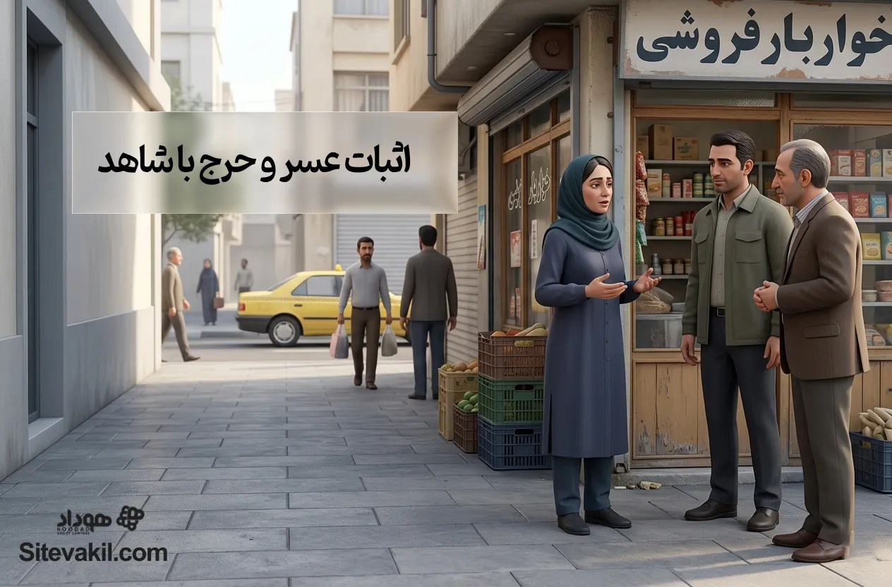 اثبات عسر و حرج با شاهد