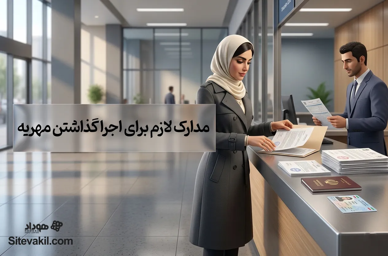 مدارک لازم برای اجرا گذاشتن مهریه