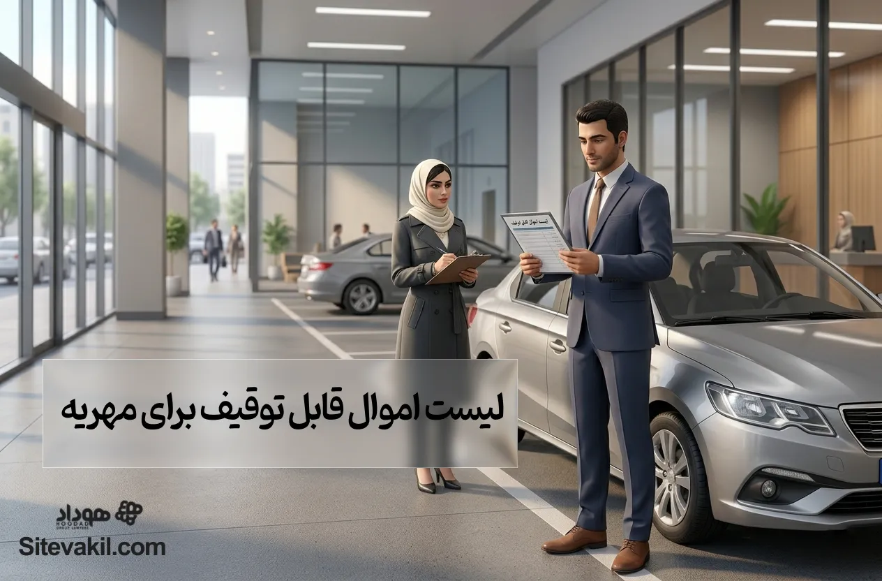 لیست اموال قابل توقیف برای مهریه